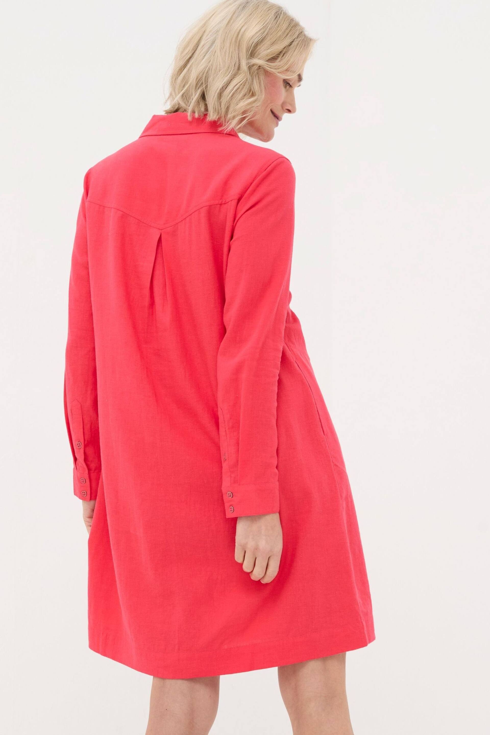 FatFace Red Linen Blend Tunic Dress - Image 2 of 4