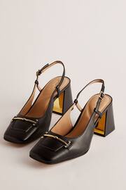 Ted Baker Black Mid Block Meya Heels With Signature Keeper - Image 2 of 5