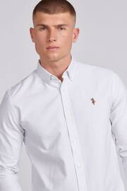 U.S. Polo Assn. Mens White Oxford Stripe Shirt - Image 2 of 6