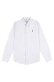 U.S. Polo Assn. Mens White Oxford Stripe Shirt - Image 5 of 6