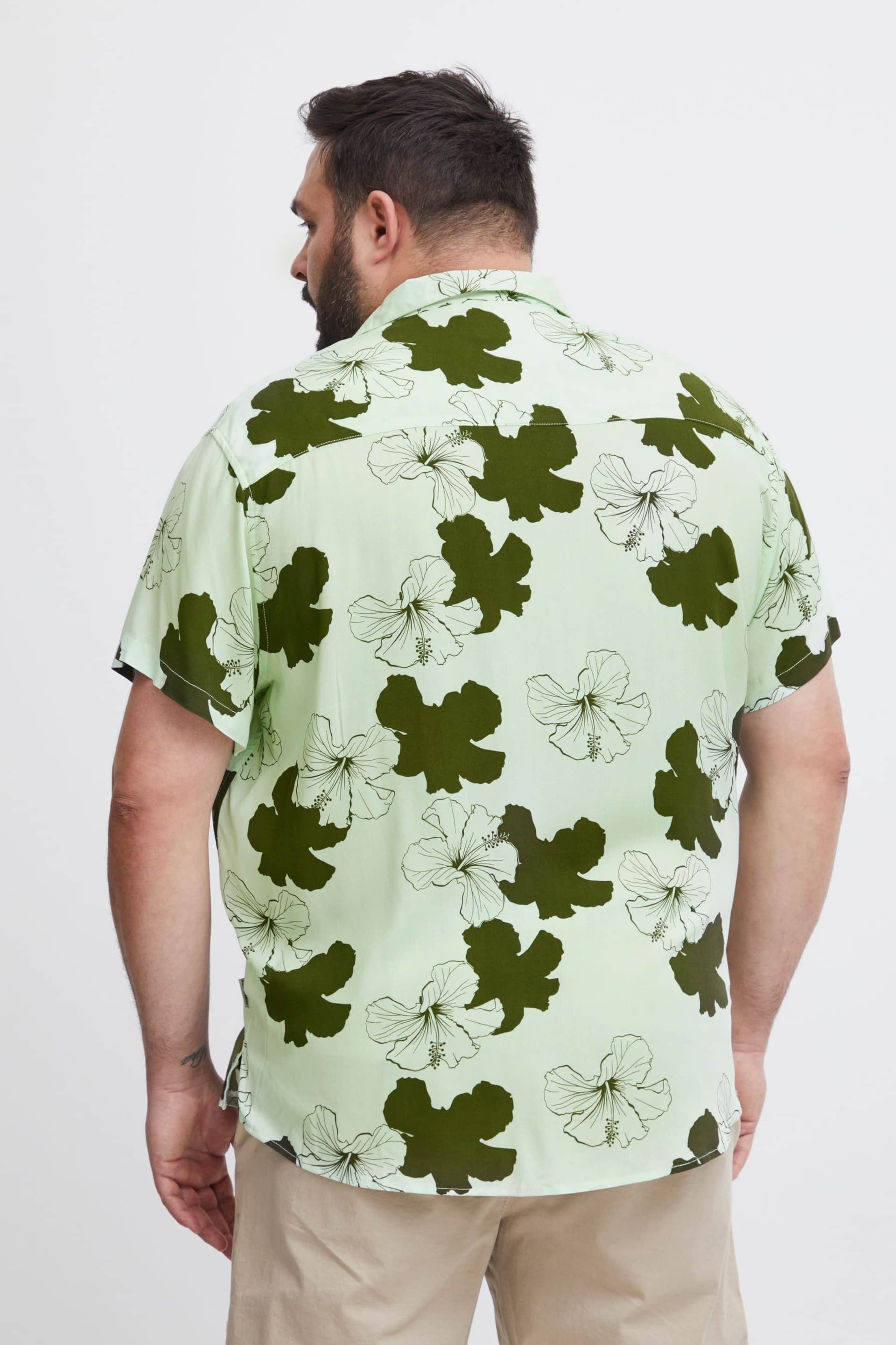 Blend Green Floral Resort Short Sleeve Shirt - Image 2 of 5