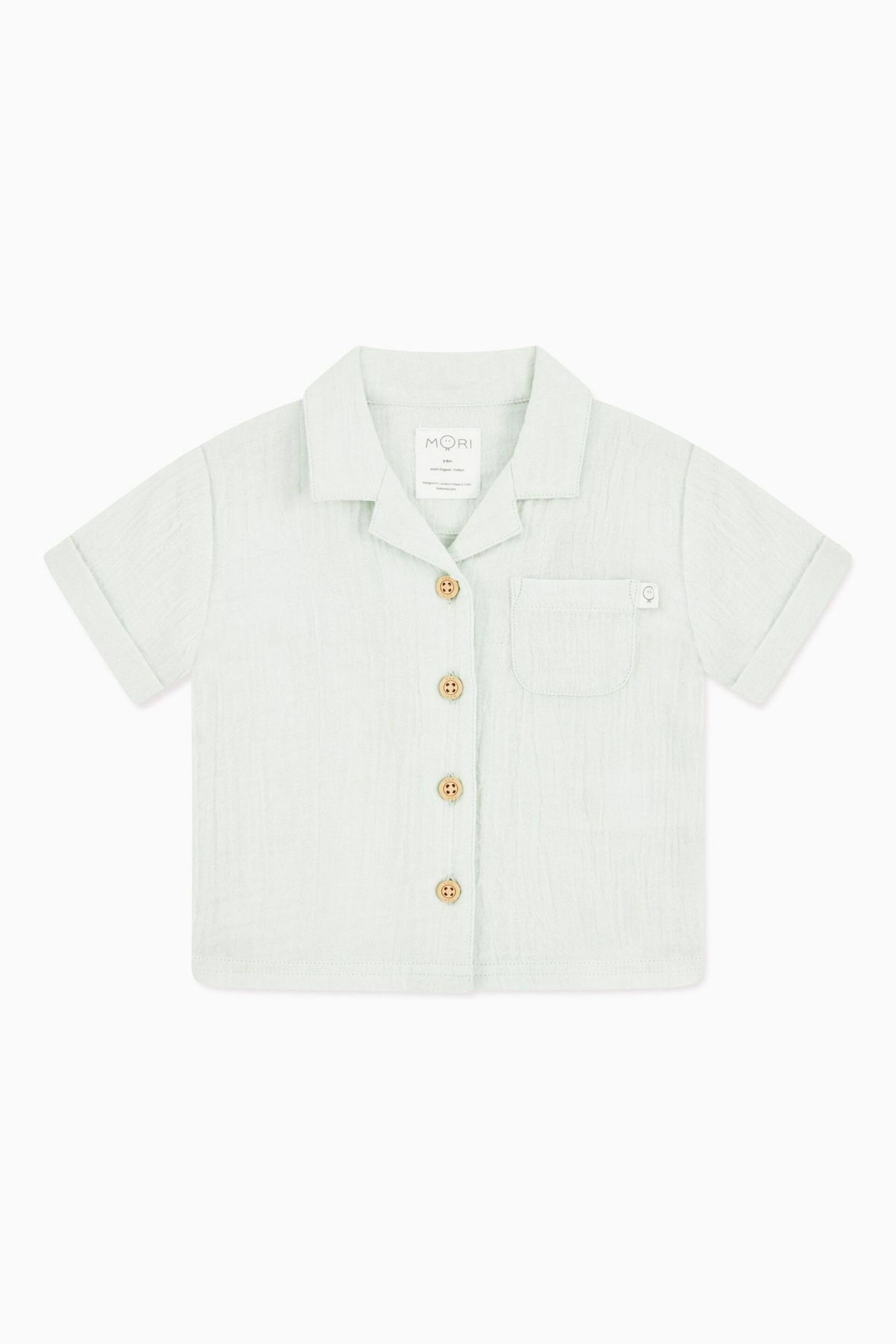 MORI Green Organic Cotton Muslin Summer Shirt - Image 5 of 5