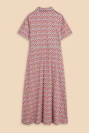 White Stuff Red Rua Jersey Shirt Dress - Image 6 of 6