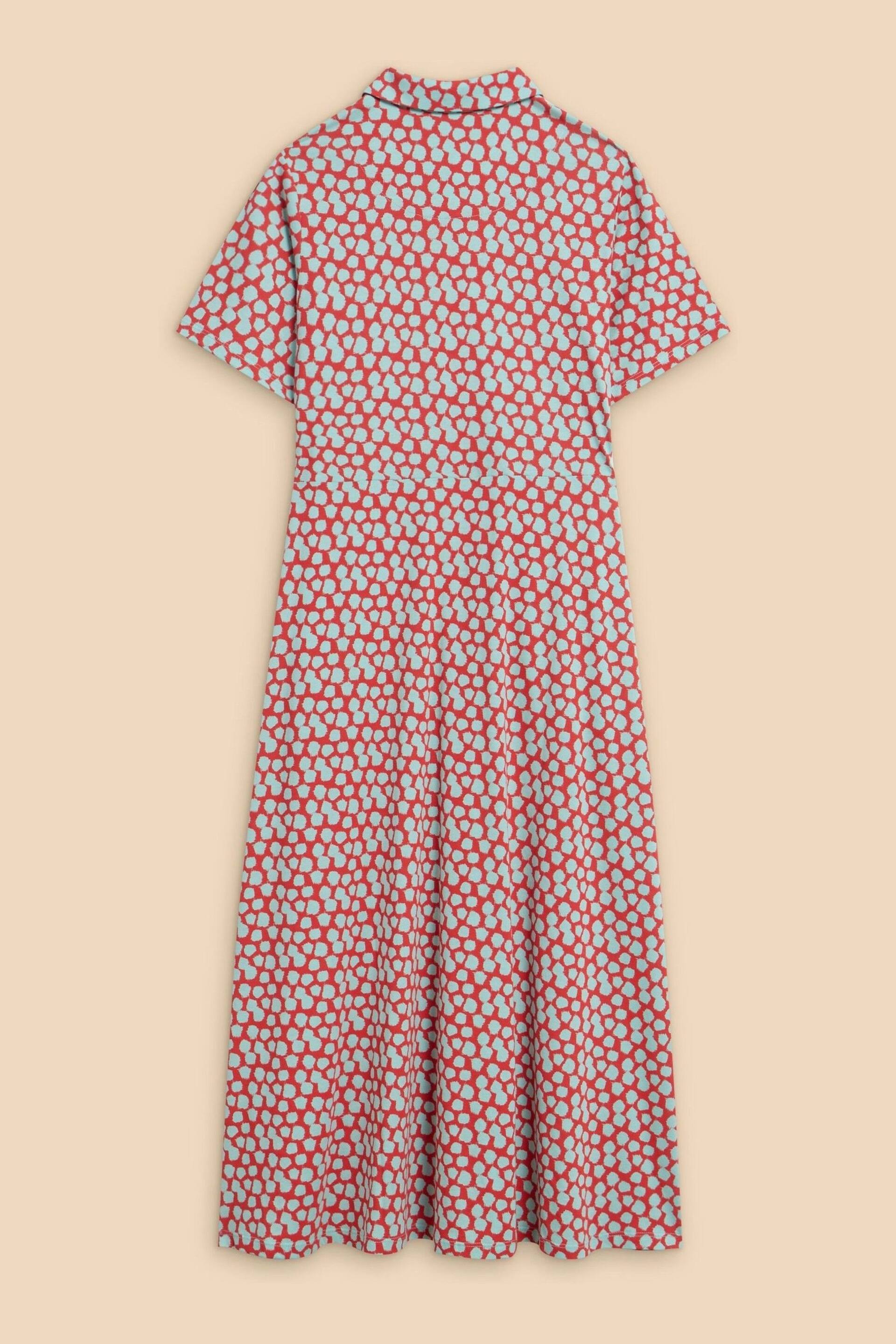 White Stuff Red Rua Jersey Shirt Dress - Image 6 of 6