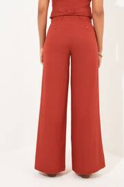Joe Browns Orange Lyla Linen Blend Trousers - Image 3 of 5