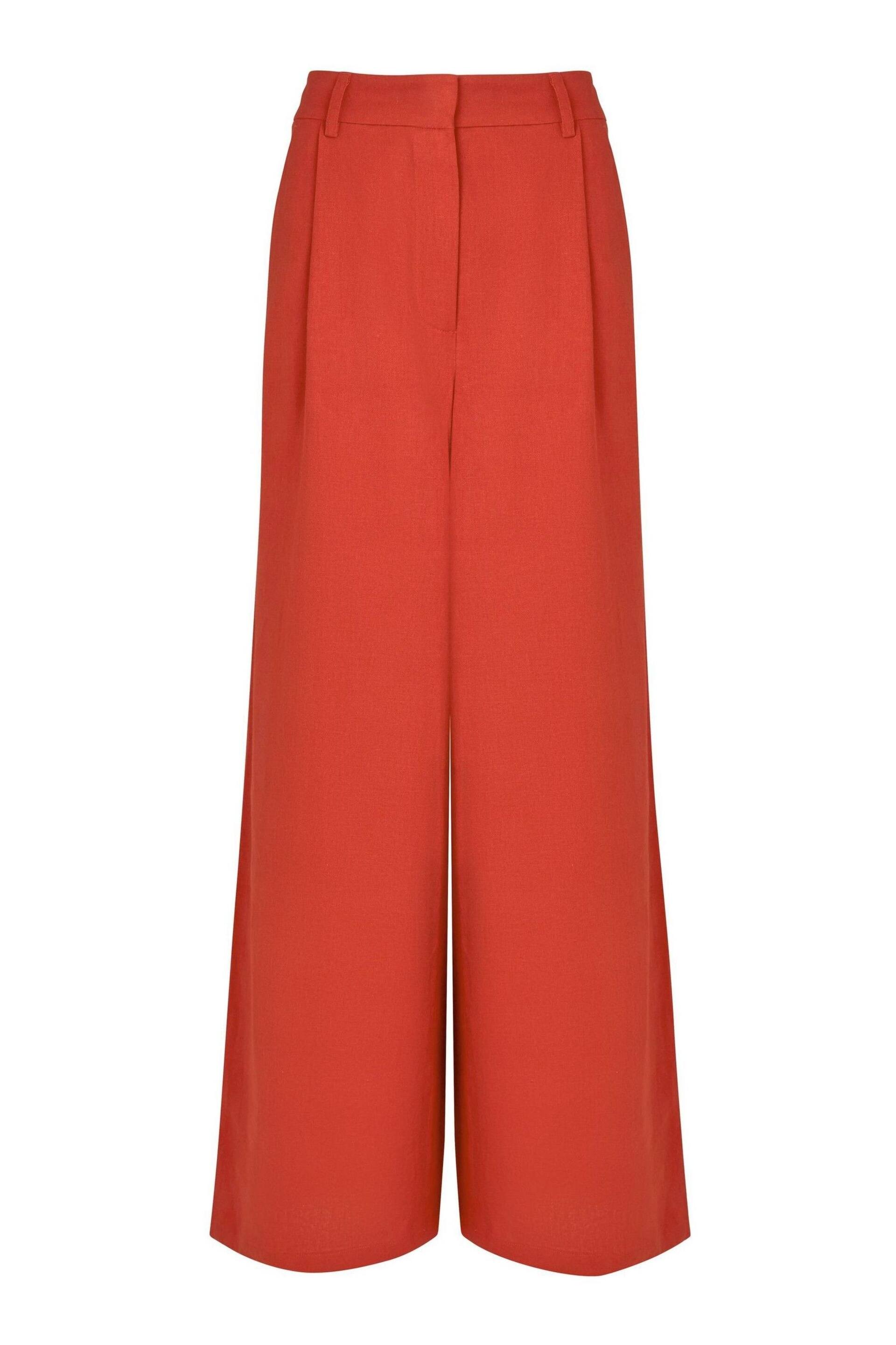 Joe Browns Orange Lyla Linen Blend Trousers - Image 5 of 5