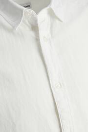JACK & JONES White Linen Blend Long Sleeve Shirt - Image 2 of 2