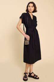 White Stuff Black Linen Blend Marianne Dress - Image 1 of 5