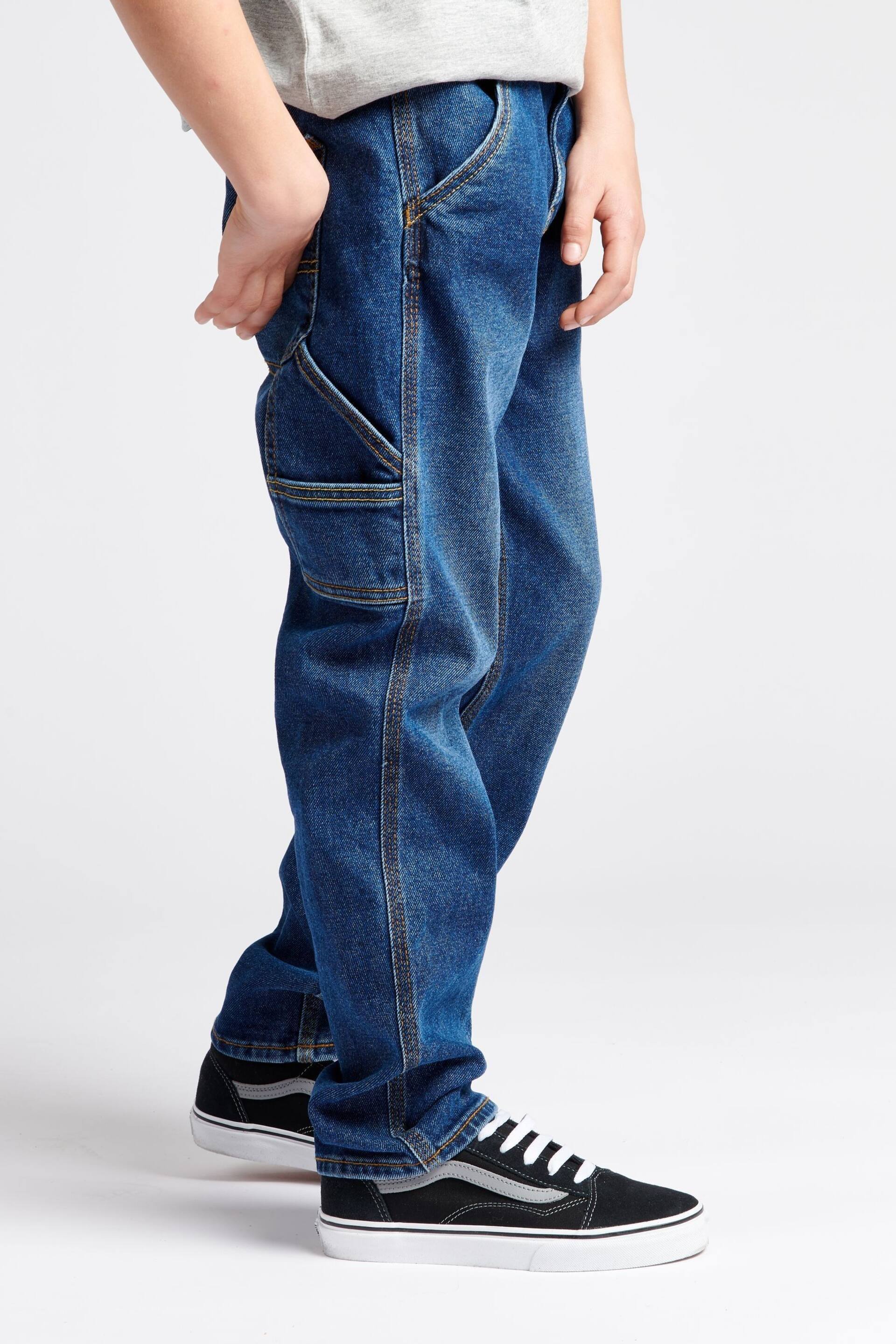 Lee Boys Blue Carpenter Denim Jeans - Image 3 of 6