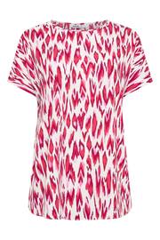 Yours Curve Pink Pink Abstract Print Short Sleeve Blouse - Image 5 of 5