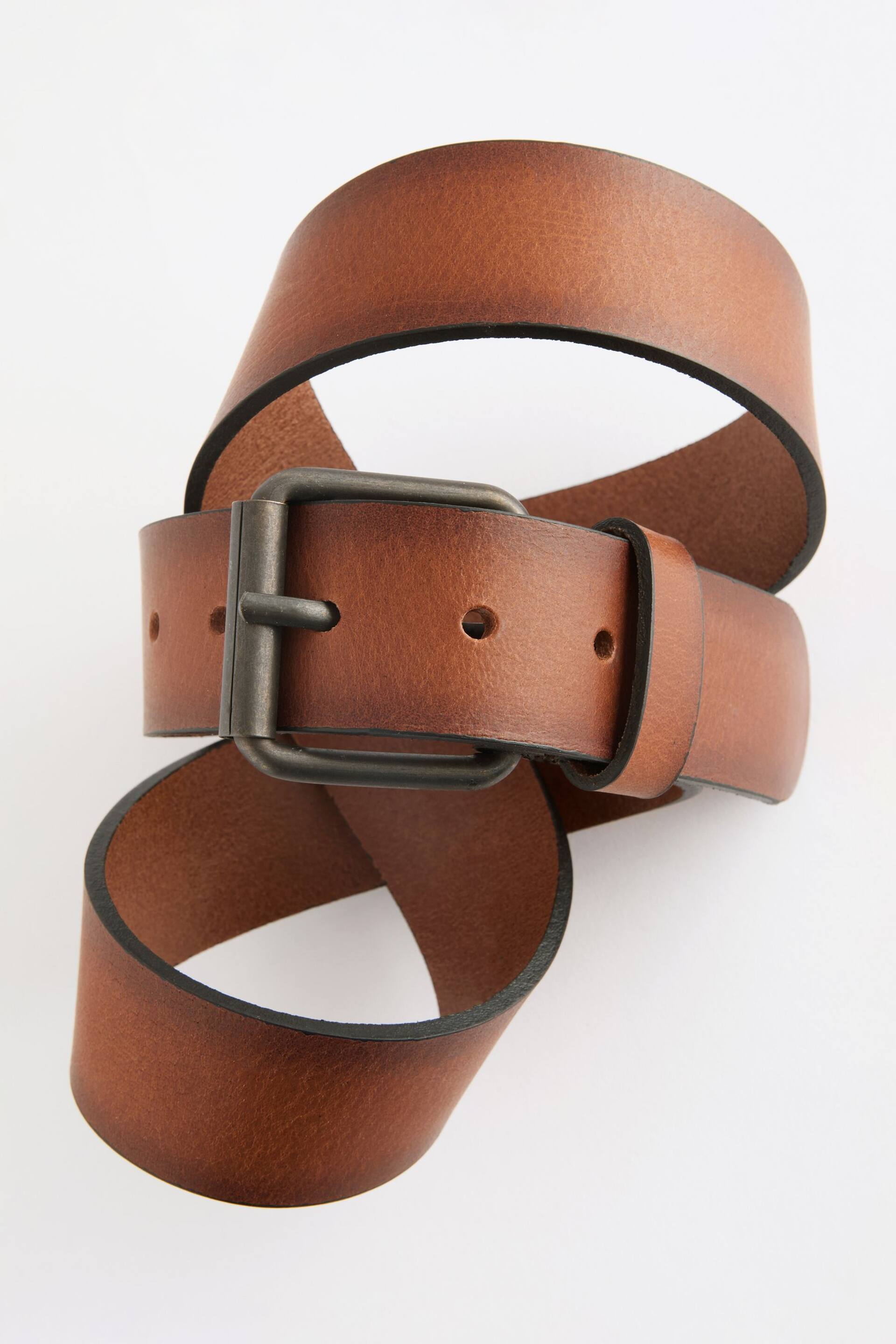 Tan Brown Casual Leather Belt - Image 3 of 3