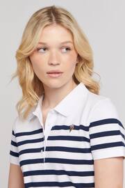 U.S. Polo Assn. Womens Blue Relaxed Stripe Polo Dress - Image 2 of 10