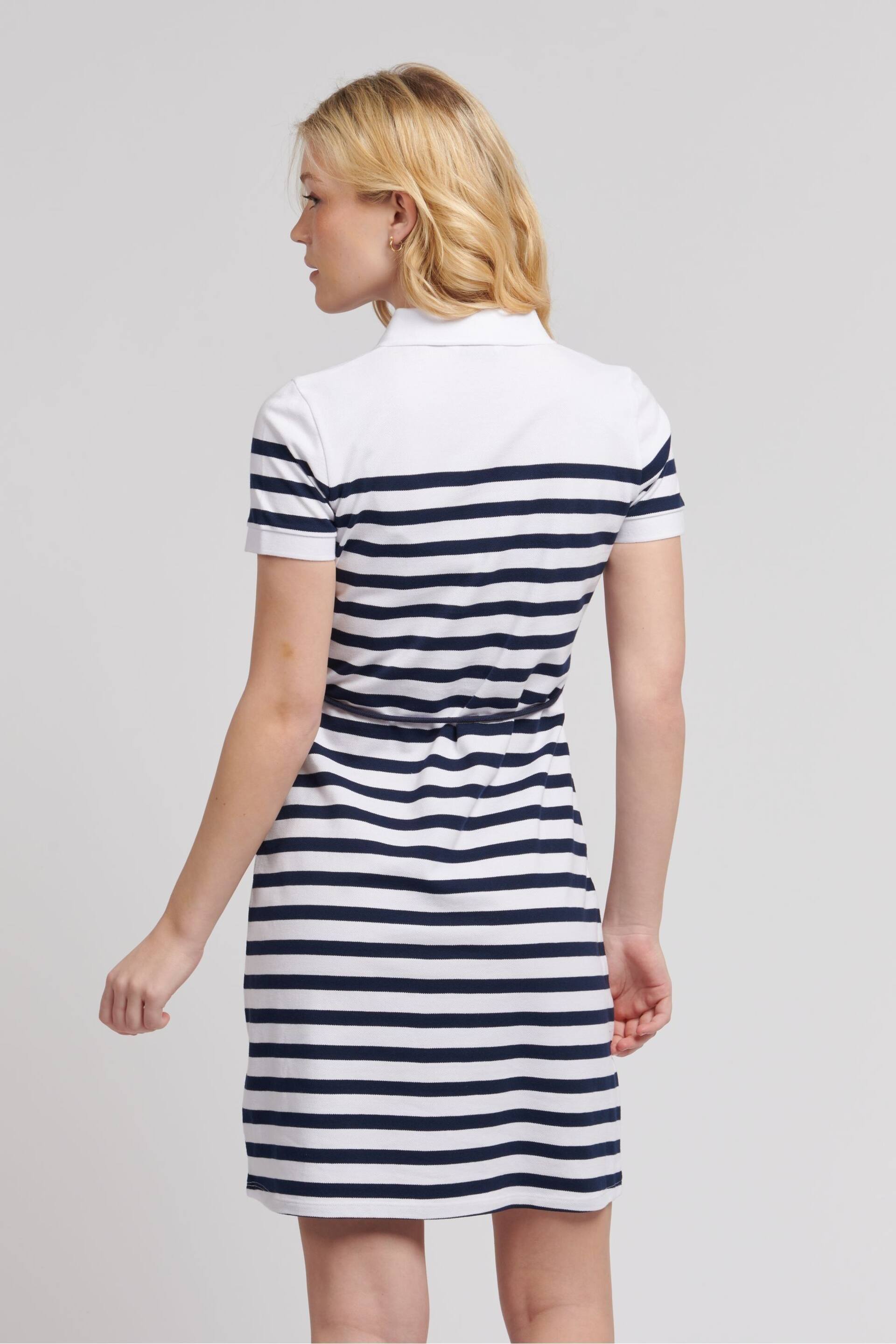 U.S. Polo Assn. Womens Blue Relaxed Stripe Polo Dress - Image 4 of 10