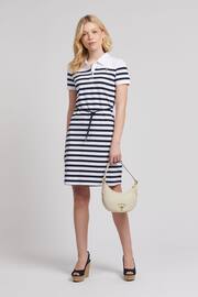 U.S. Polo Assn. Womens Blue Relaxed Stripe Polo Dress - Image 5 of 10