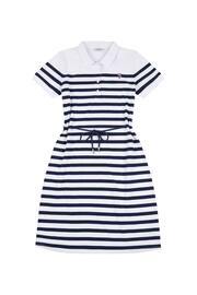 U.S. Polo Assn. Womens Blue Relaxed Stripe Polo Dress - Image 7 of 10