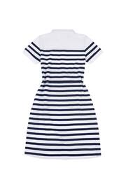 U.S. Polo Assn. Womens Blue Relaxed Stripe Polo Dress - Image 8 of 10