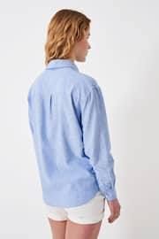 Crew Clothing Company Light Blue Plain Linen Relaxed Shirt - Image 2 of 4