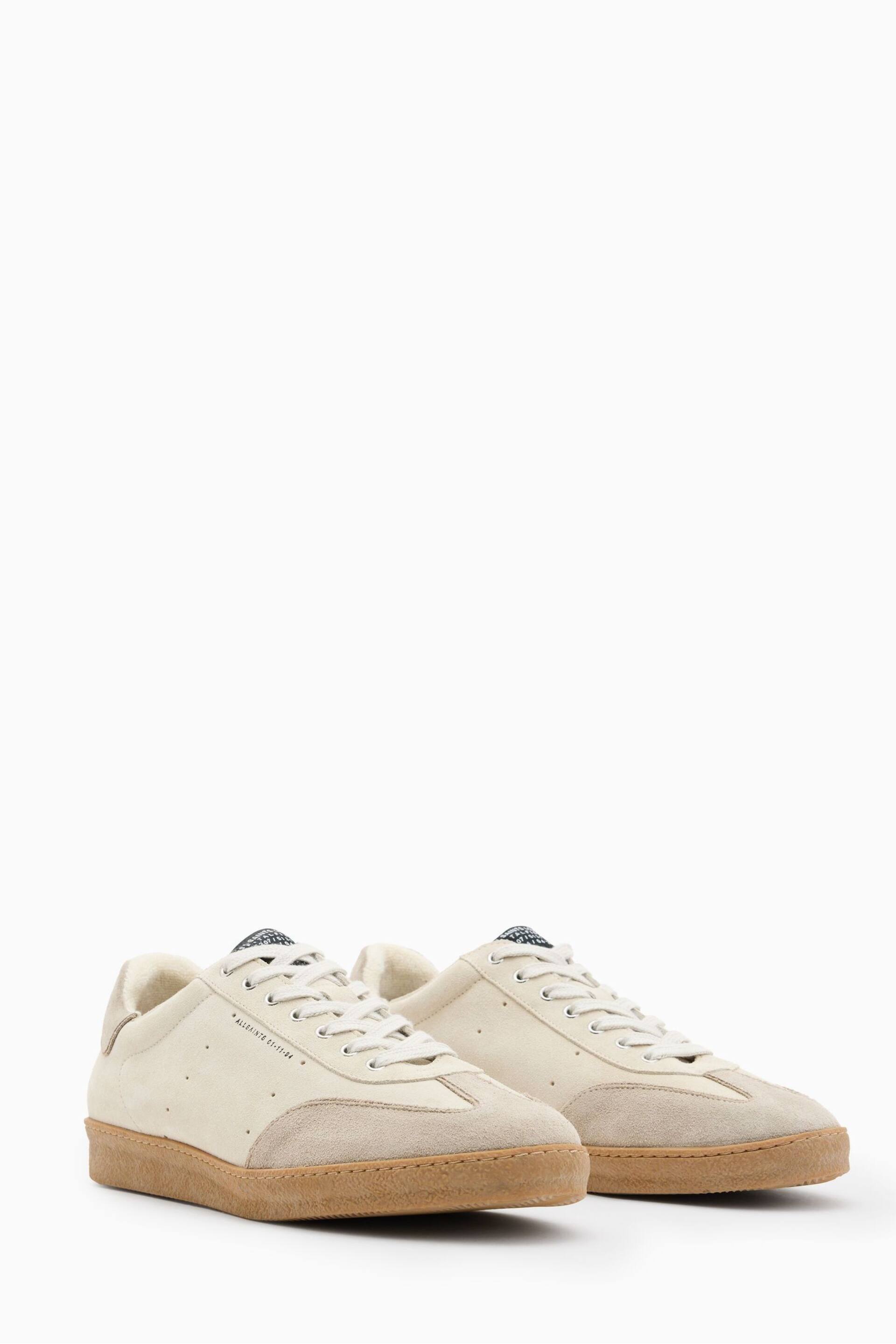 AllSaints White Leo Suede Low Shoes - Image 3 of 5