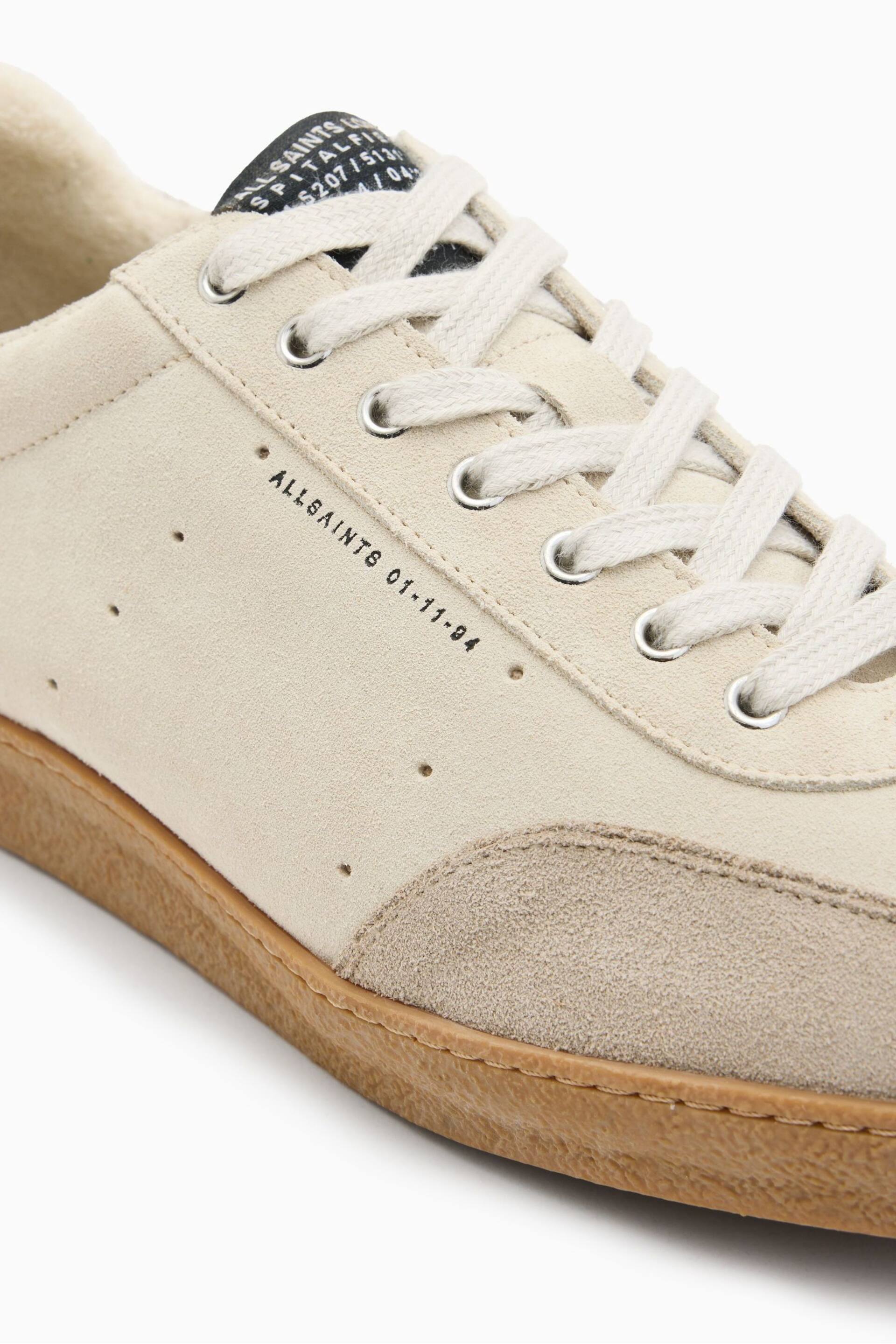 AllSaints White Leo Suede Low Shoes - Image 4 of 5