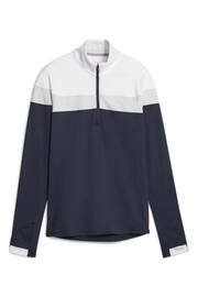 Puma Blue Womens Golf Lightweight Quarter-Zip Top - Image 1 of 2