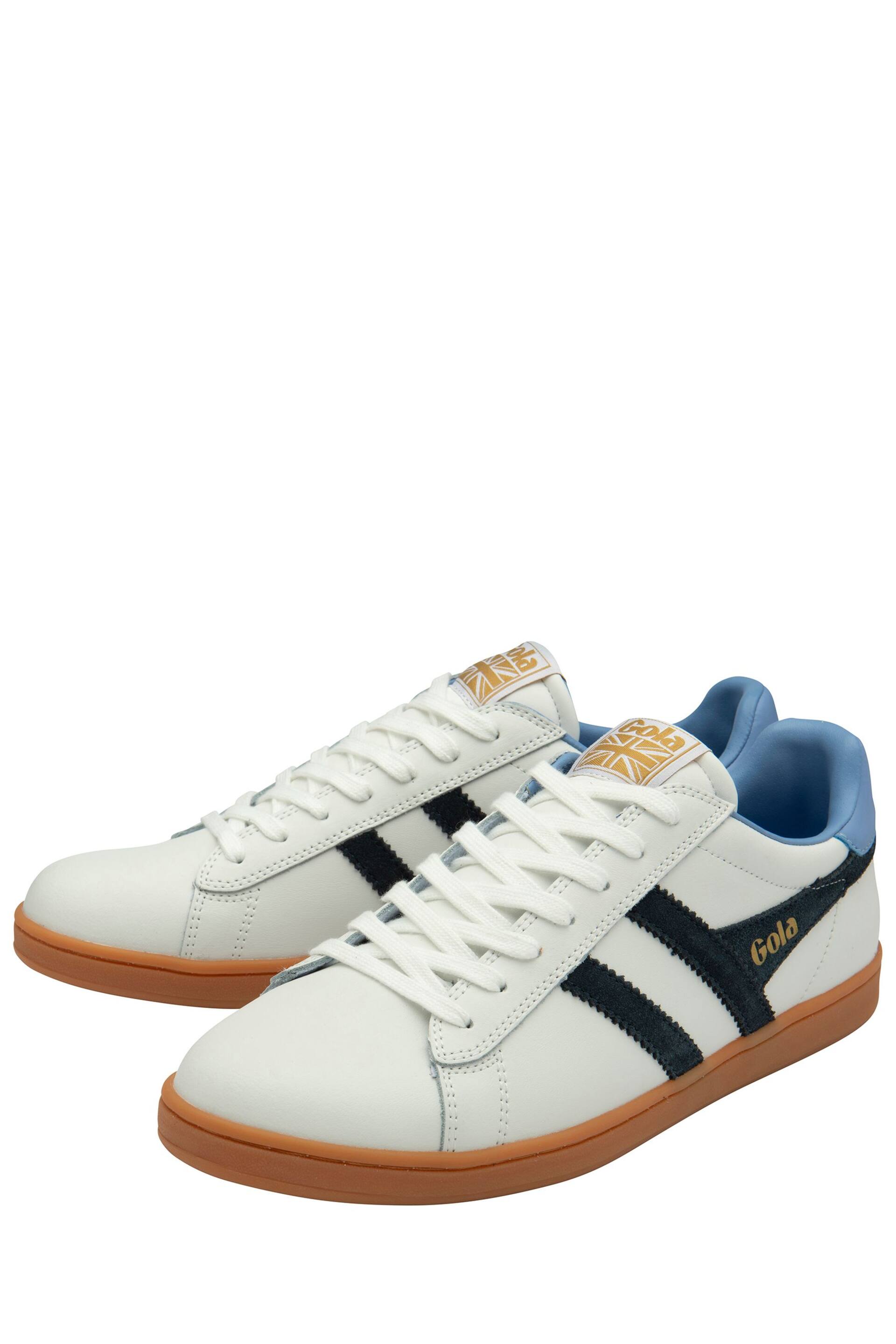 Gola White Men's Equipe II Leather Lace-Up Trainers - Image 2 of 4