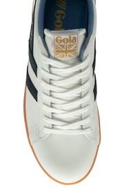 Gola White Men's Equipe II Leather Lace-Up Trainers - Image 4 of 4