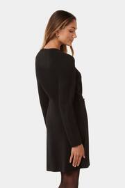 Forever New Black Karina Petite Long Sleeves Polo Knit Dress - Image 2 of 5