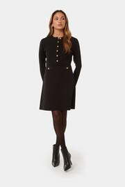 Forever New Black Karina Petite Long Sleeves Polo Knit Dress - Image 3 of 5