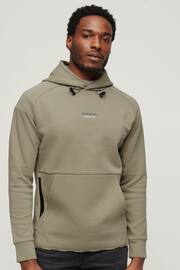 Superdry Green Sport Tech Logo Loose Hoodie - Image 1 of 3