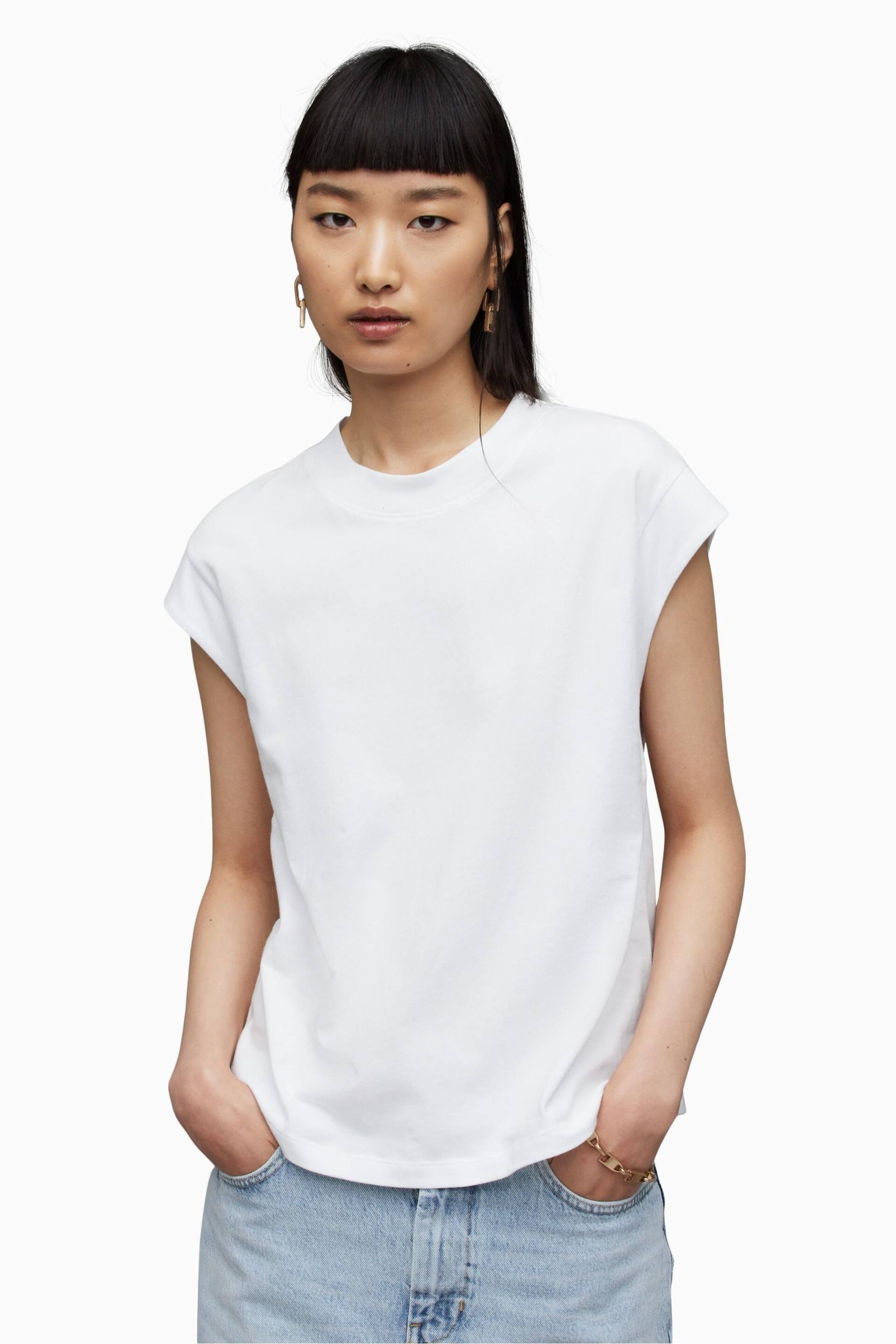 AllSaints White Esme T-Shirt - Image 1 of 8