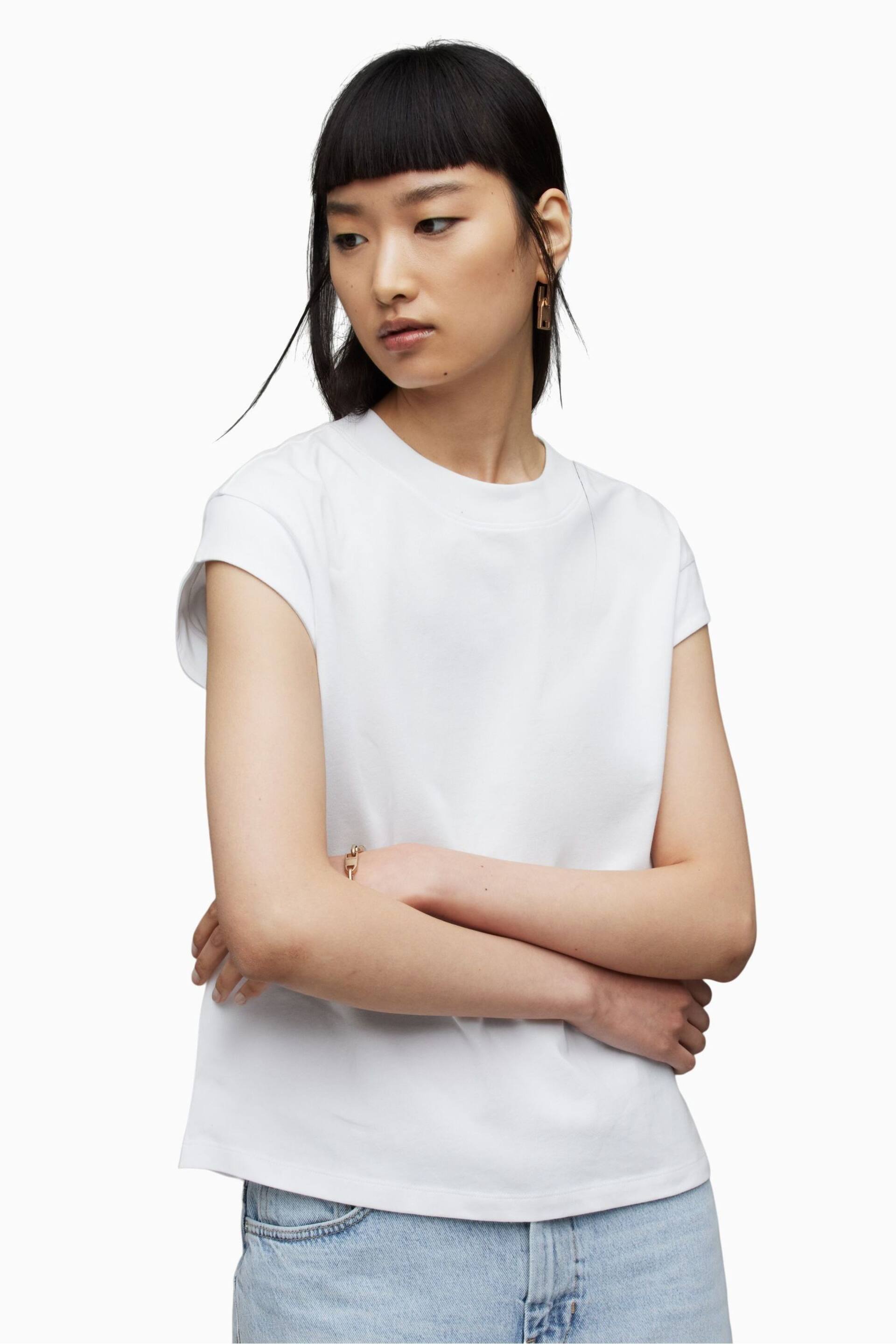 AllSaints White Esme T-Shirt - Image 5 of 8