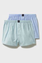 Crew Clothing Company Green Cotton Boxers 2 Pack - Image 1 of 2