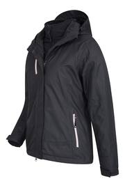 Mountain Warehouse Black Womens Bracken Melange 3 in 1 Waterproof and Breathable Jacket - Image 4 of 4