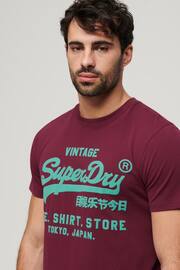 Superdry Purple Vintage Logo T-Shirt - Image 3 of 7