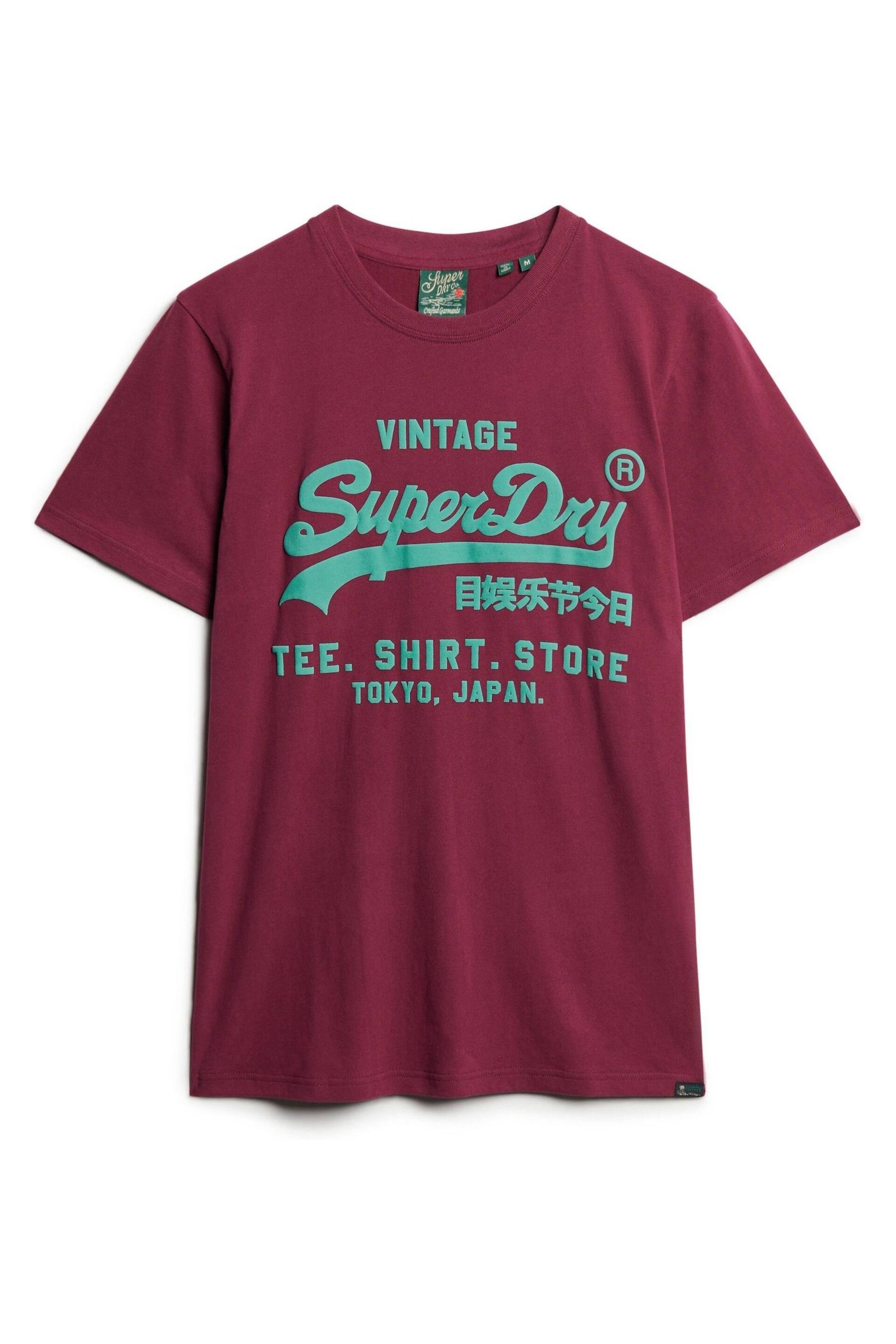 Superdry Purple Vintage Logo T-Shirt - Image 4 of 7