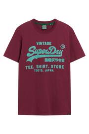 Superdry Purple Vintage Logo T-Shirt - Image 5 of 7