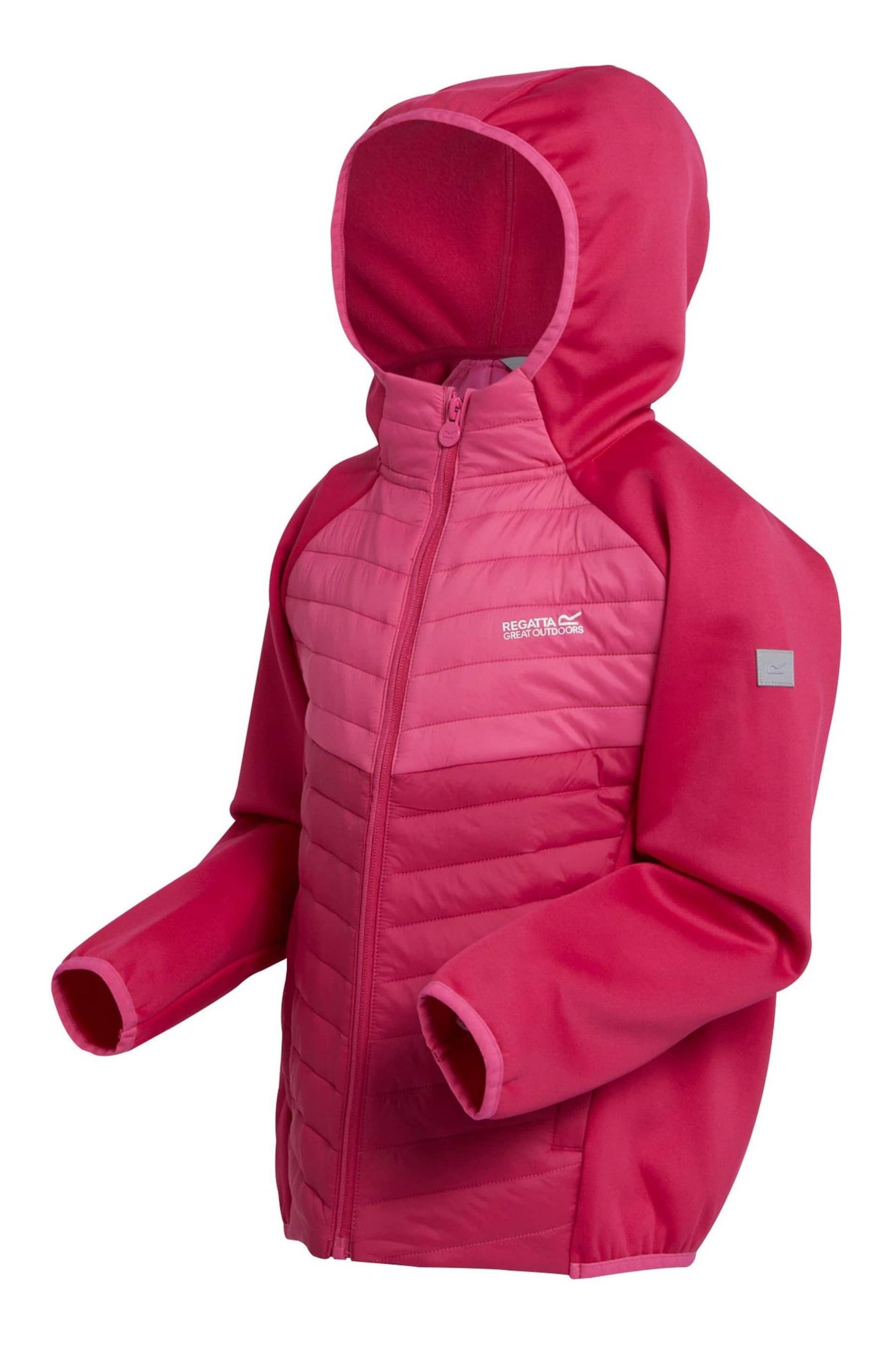 Regatta Pink Kielder Hybrid VIII Stretch Hooded Jacket - Image 7 of 7