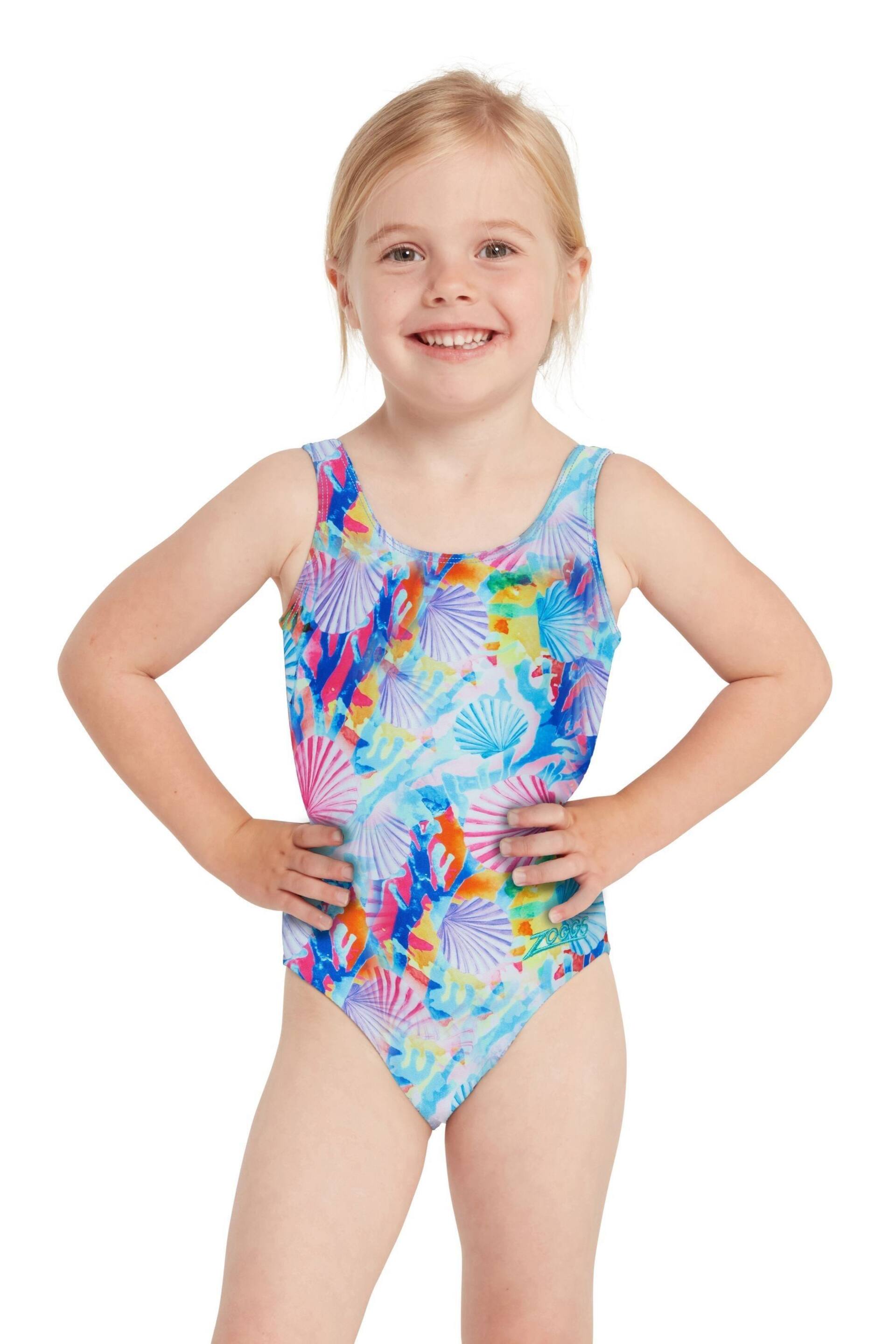 Zoggs Girls Scoopback One Piece Swimsuit - Image 3 of 7