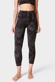 Sweaty Betty Black Spray Dye Print 7/8 Length Super Soft Yoga Leggings - Image 3 of 7