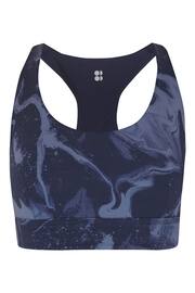 Sweaty Betty Blue Marble Print Navy Super Soft Reversible Bra - Image 8 of 8