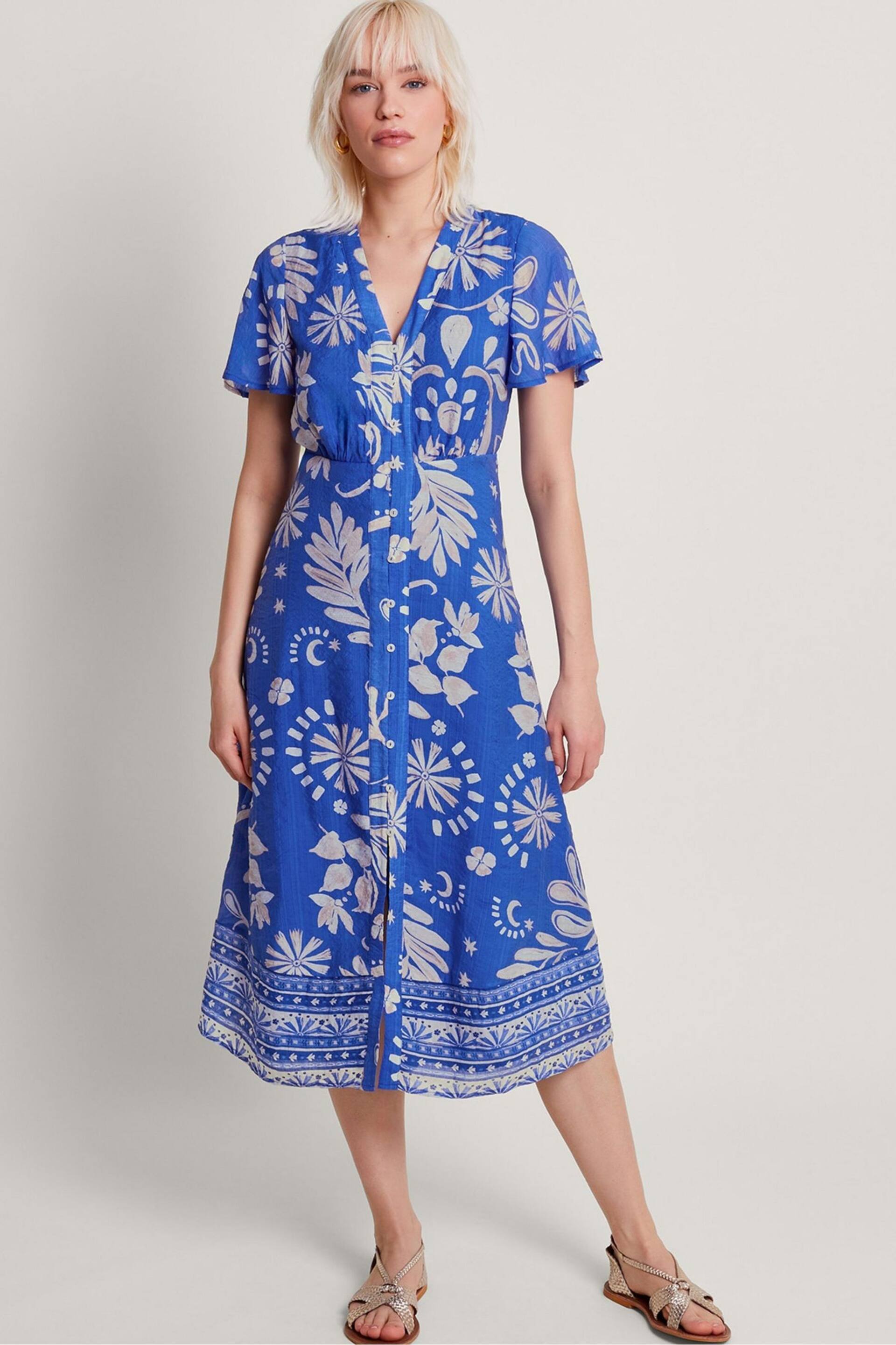 Monsoon Blue Cleo Tea Dress - Image 2 of 5