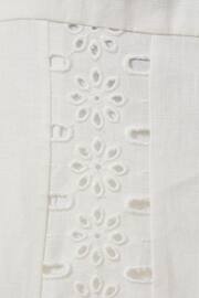 Reiss Ivory Clarice Linen Broderie Midi Dress - Image 5 of 5