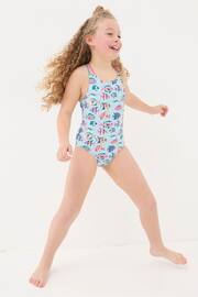 FatFace Blue Tropical Fish Swimsuit - Image 3 of 5