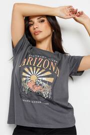 PixieGirl Petite Grey Grey 'Arizona' Slogan Print T-Shirt - Image 2 of 5