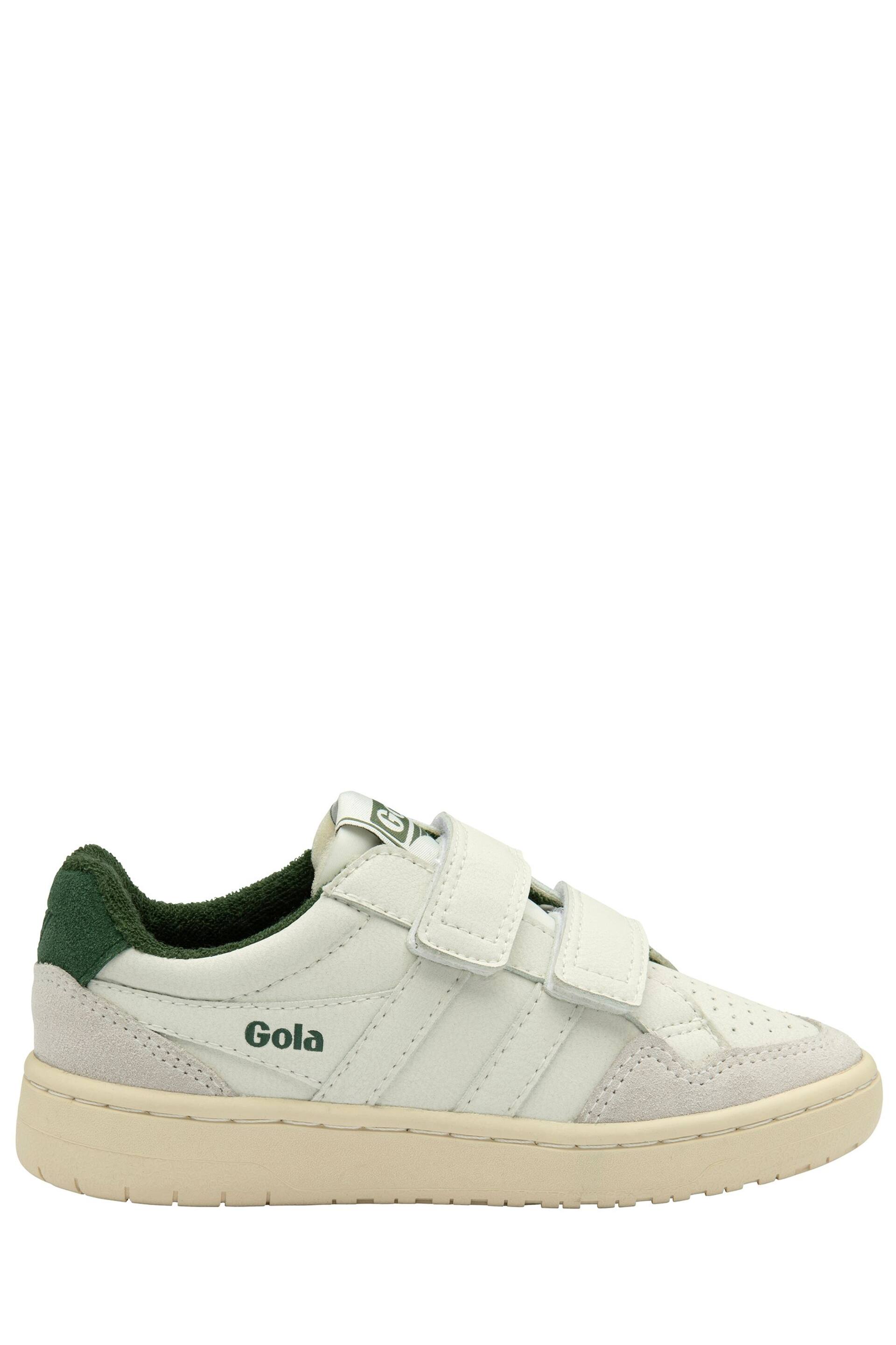 Gola Off White/Evergreen Kids Eagle Strap Trainers - Image 1 of 4