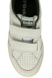 Gola Off White/Evergreen Kids Eagle Strap Trainers - Image 4 of 4
