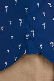 Raging Bull Blue Short Sleeve Daisy Print Poplin Shirt - Image 7 of 8