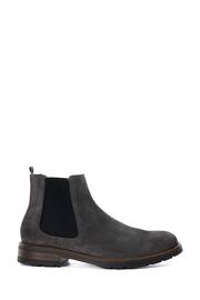 Dune London Grey Chelty Brushed Suede Chelsea Boots - Image 3 of 5
