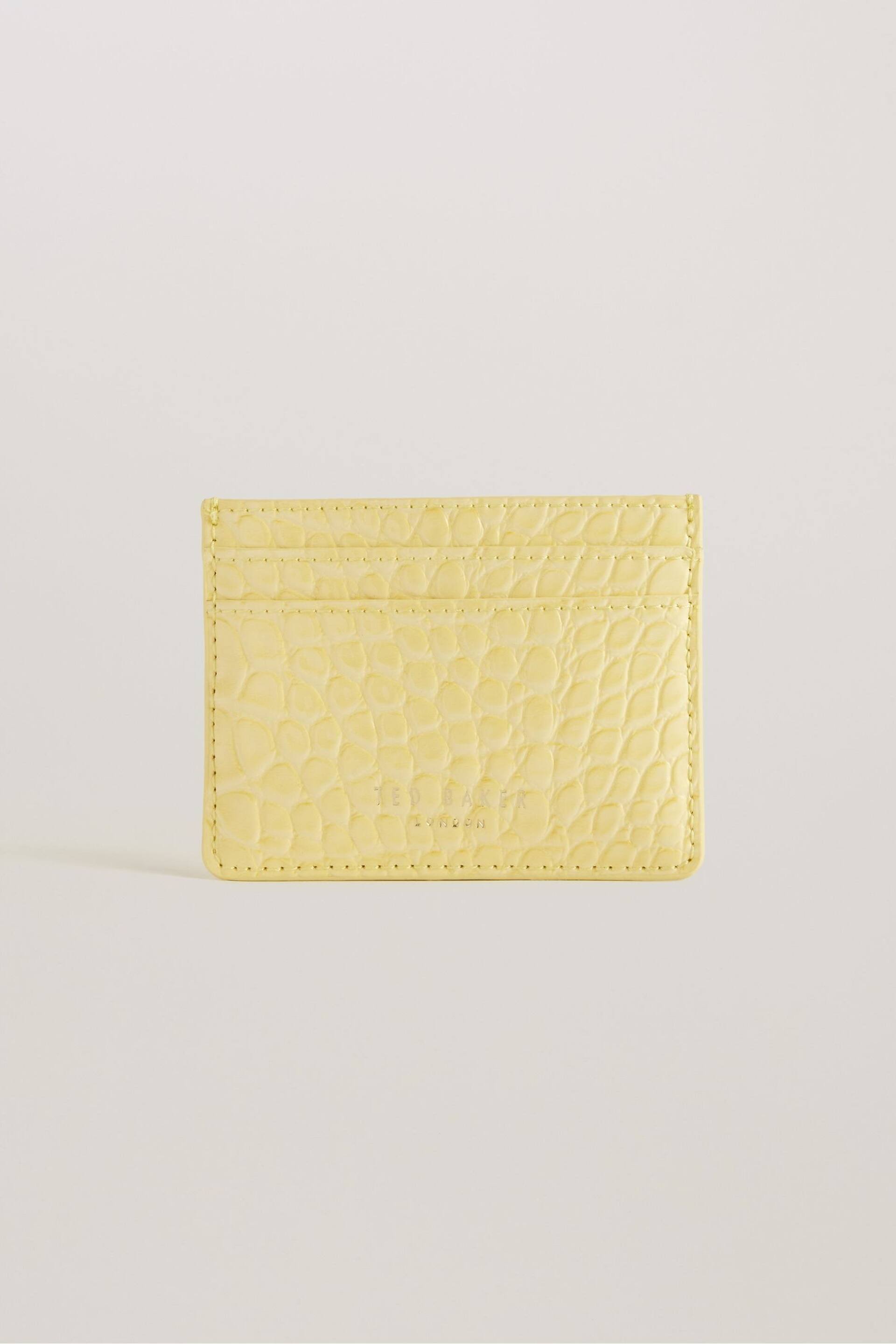 Ted Baker Yellow Coly Croc Effect Card Holder - Image 1 of 3