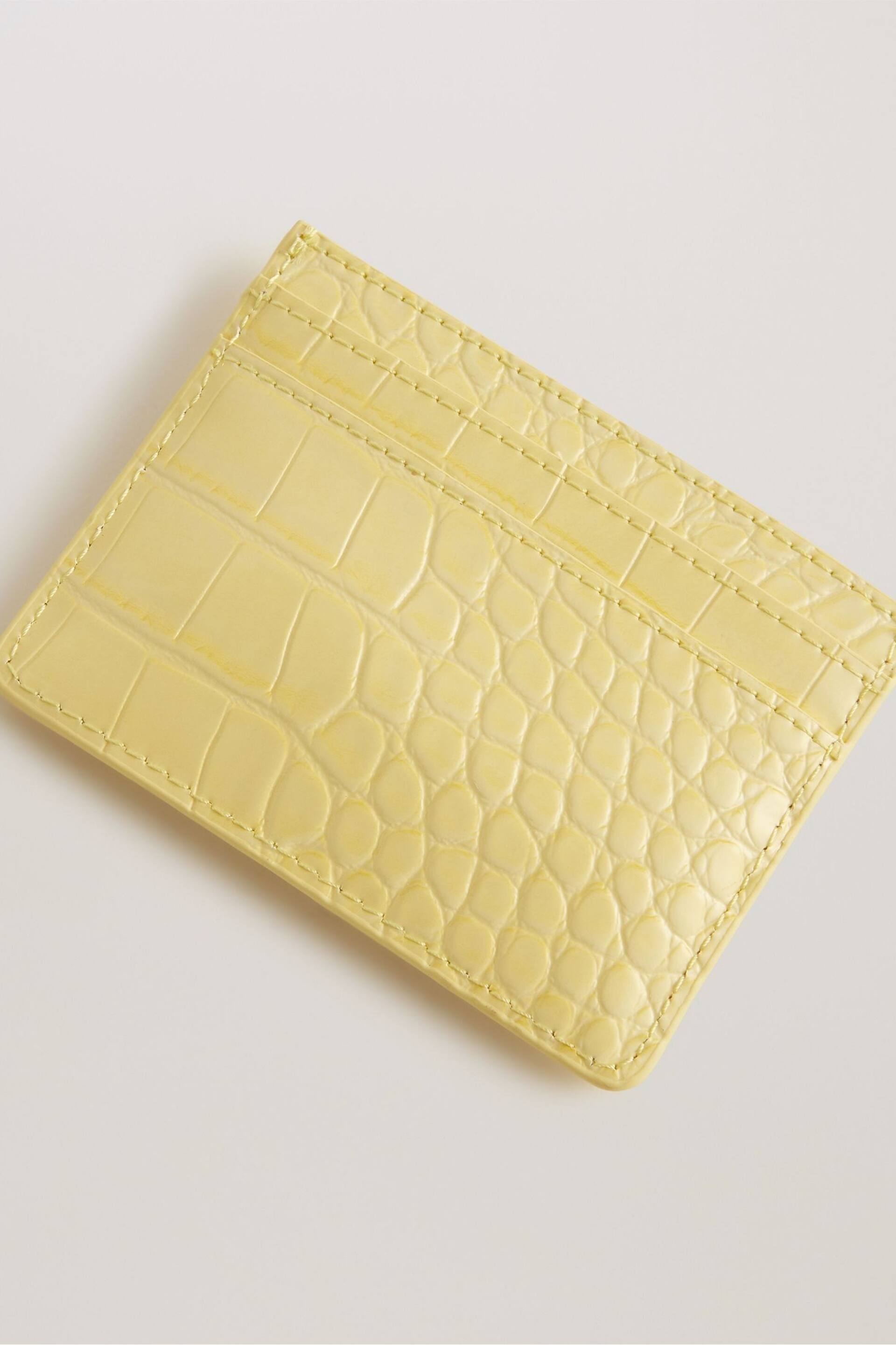 Ted Baker Yellow Coly Croc Effect Card Holder - Image 2 of 3